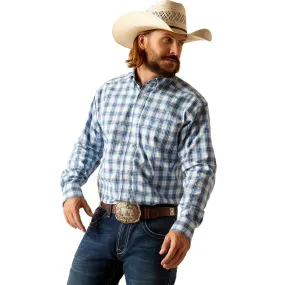 10048506 Ariat Men's Pro Phoenix Long Sleeve Buttondown Shirt - Blue 10048506 Ariat Men's Pro Phoenix Long Sleeve Buttondown Shirt - Blue