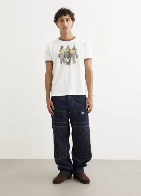 20/-Jersey RINGER T-Shirt 'Monkey Amigos' 20/-Jersey RINGER T-Shirt 'Monkey Amigos'