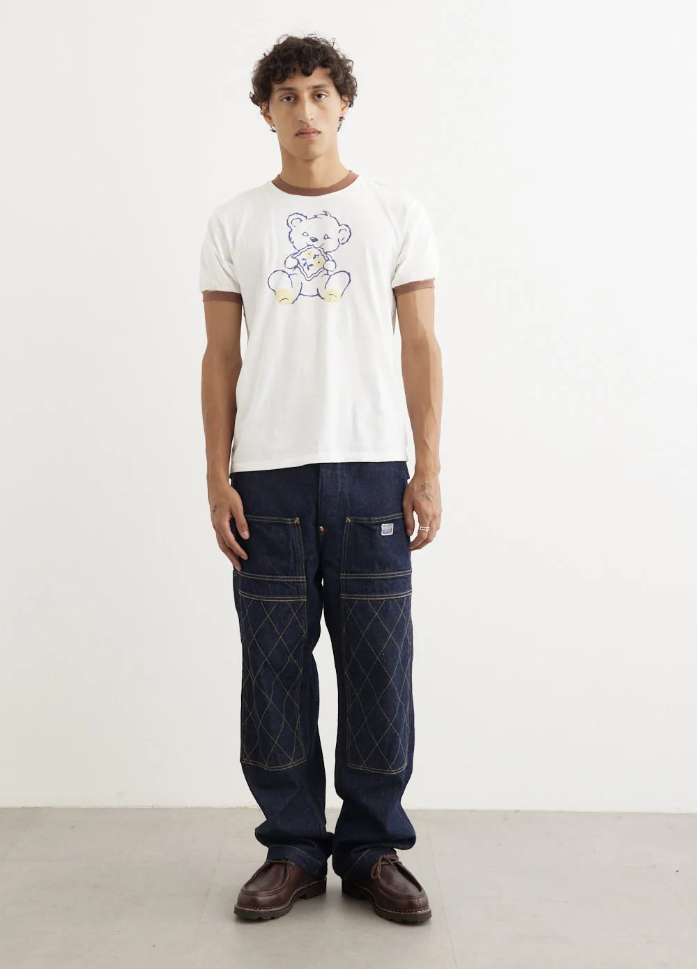 20/-Jersey RINGER T-Shirt 'Peckish Little Bear'