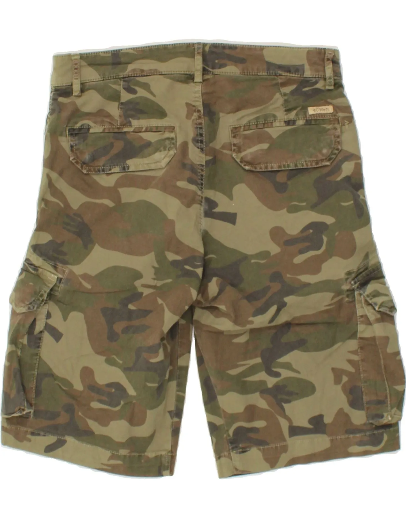 40WEFT Womens Cargo Shorts IT 42 Medium W30 Khaki Camouflage Cotton