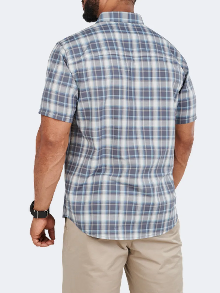 5-11 Brand Wyatt S/S Plaid Men Tactical Shirt Turbulence