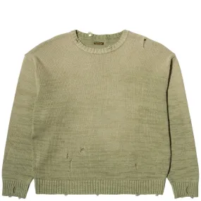 5G COTTON KNIT SMILIE PATCH CREW SWEATER 5G COTTON KNIT SMILIE PATCH CREW SWEATER