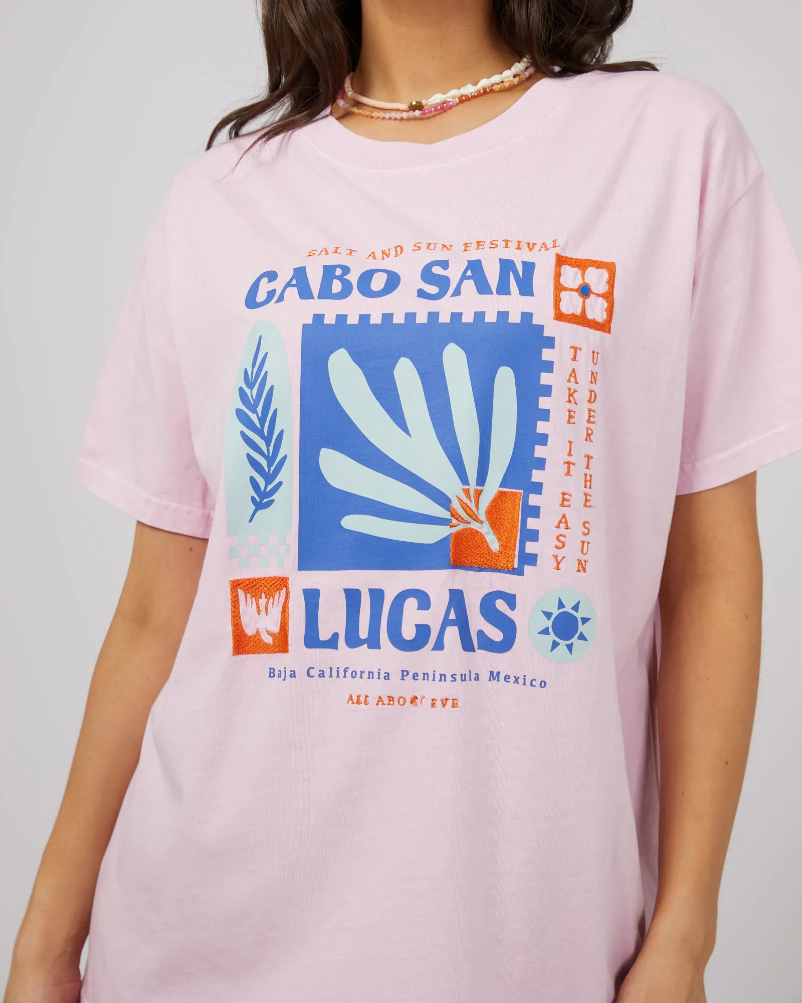All About Eve Baja Standard Tee Light Pink