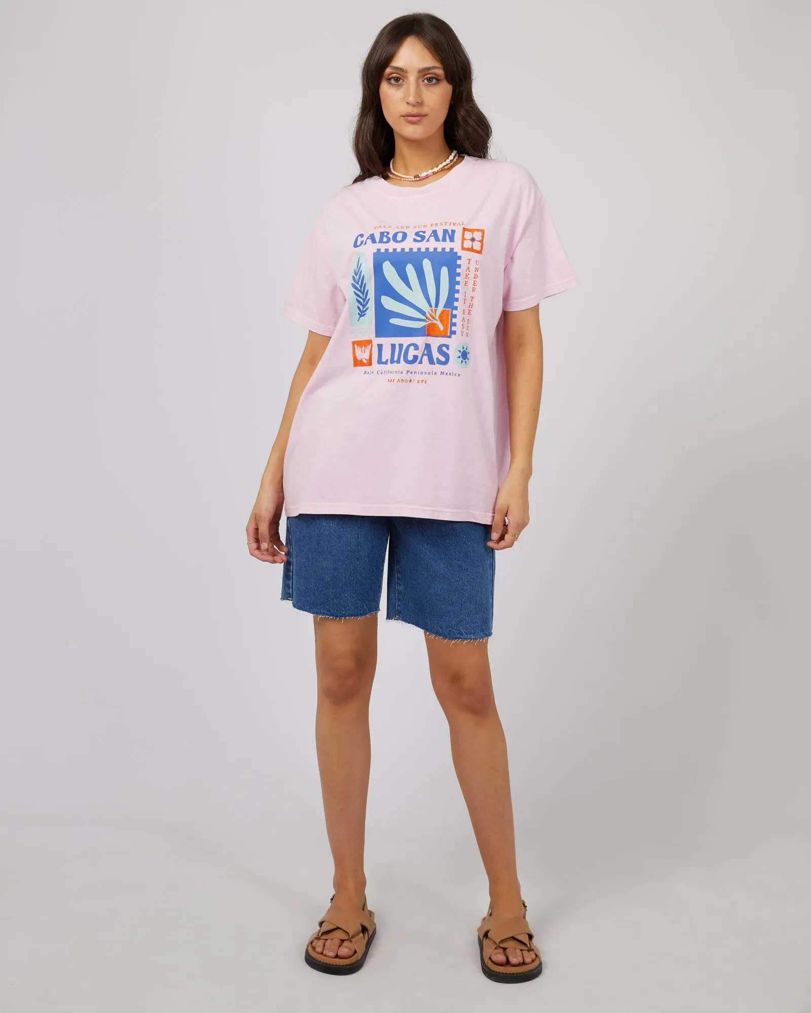 All About Eve Baja Standard Tee Light Pink