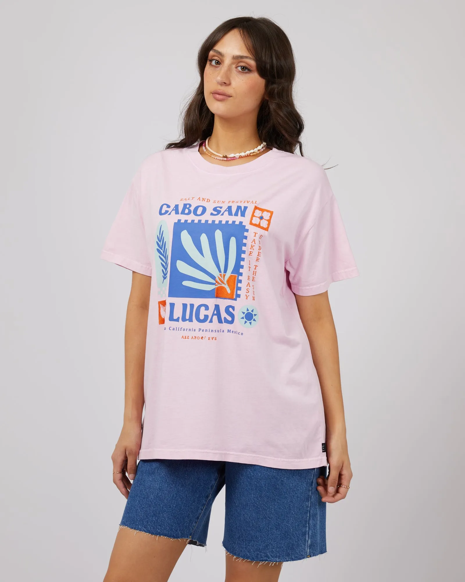 All About Eve Baja Standard Tee Light Pink