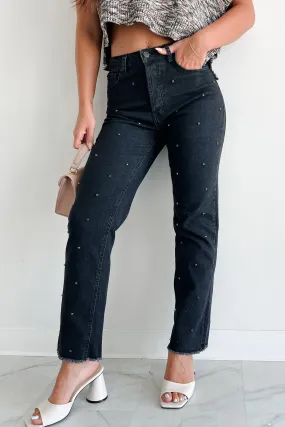 Always Relevant Embellished Straight Leg Jeans (Washed Black) Always Relevant Embellished Straight Leg Jeans (Washed Black)