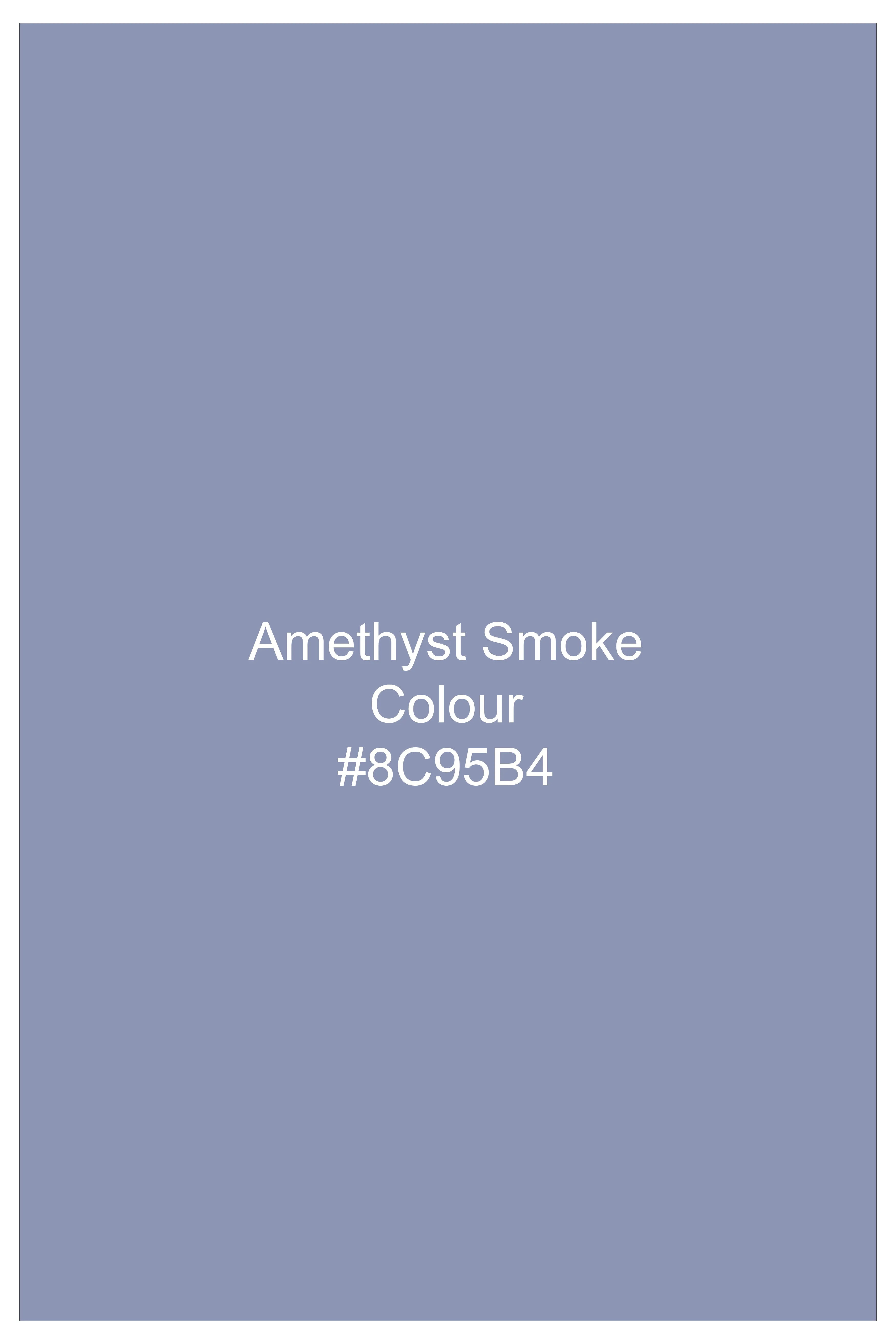 Amethyst Smoke Blue Checked Wool Blend Suit