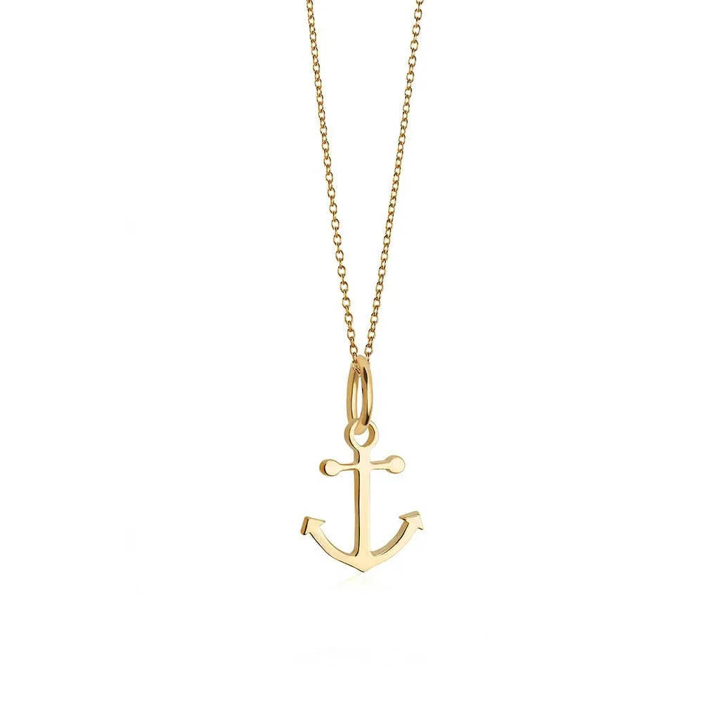 Anchor Charm Solid Gold Mini