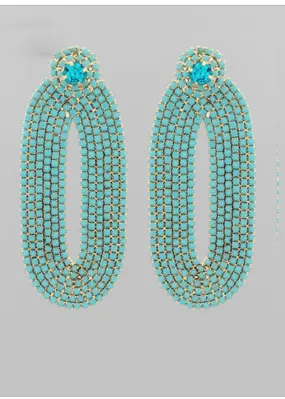 Anisa Beaded Drops-Turq Anisa Beaded Drops-Turq