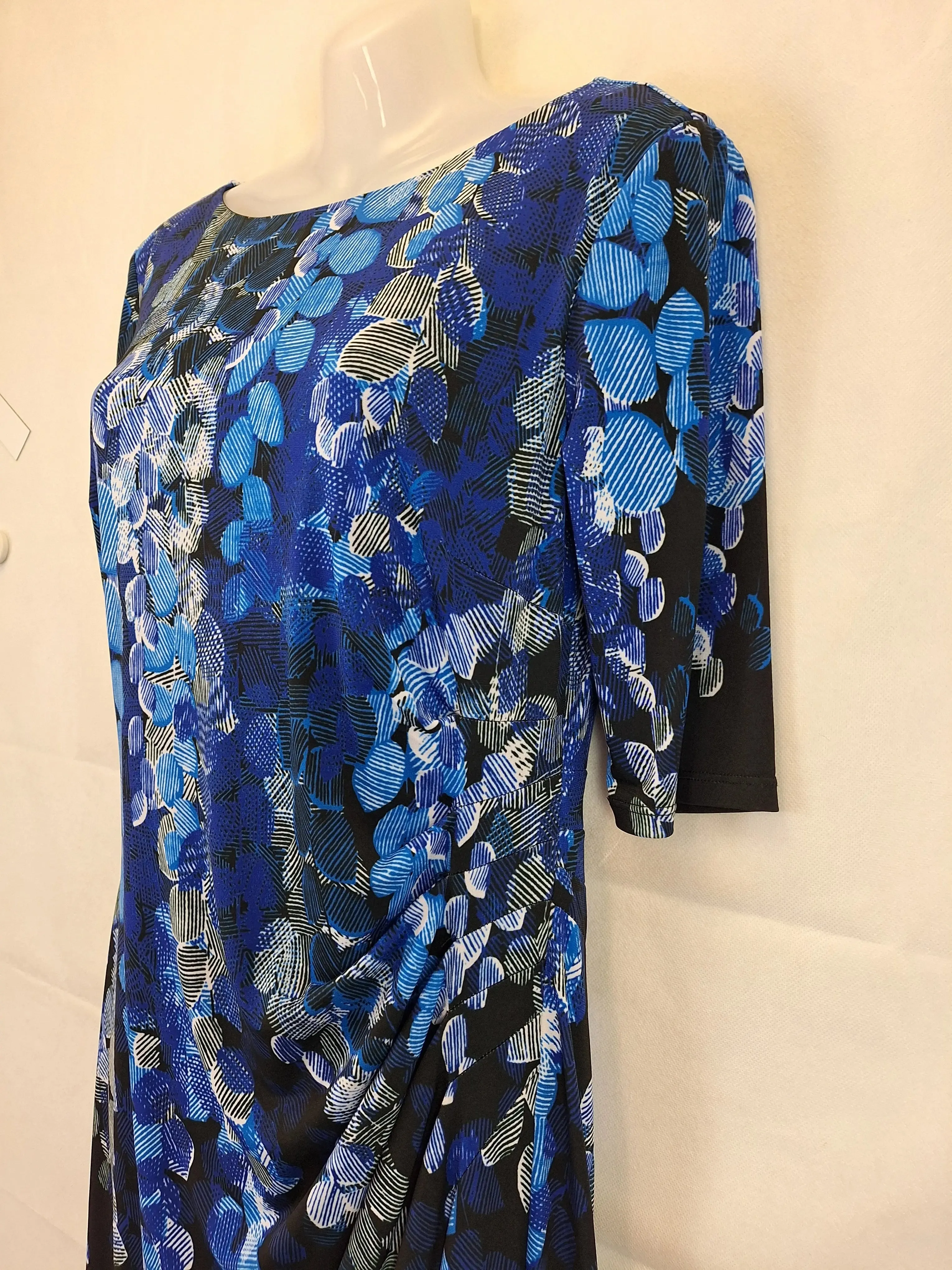Anthea Crawford Draped Office Midi Dress Size 12