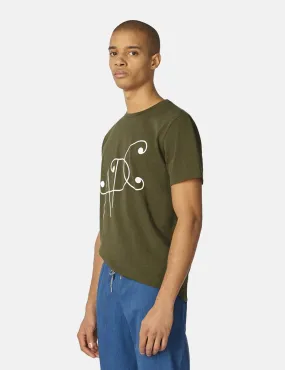 A.P.C. Ted T-Shirt - Khaki Green A.P.C. Ted T-Shirt - Khaki Green