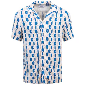 Archive Revere Collar Logo Print Shirt Bright White - SS24 Archive Revere Collar Logo Print Shirt Bright White - SS24