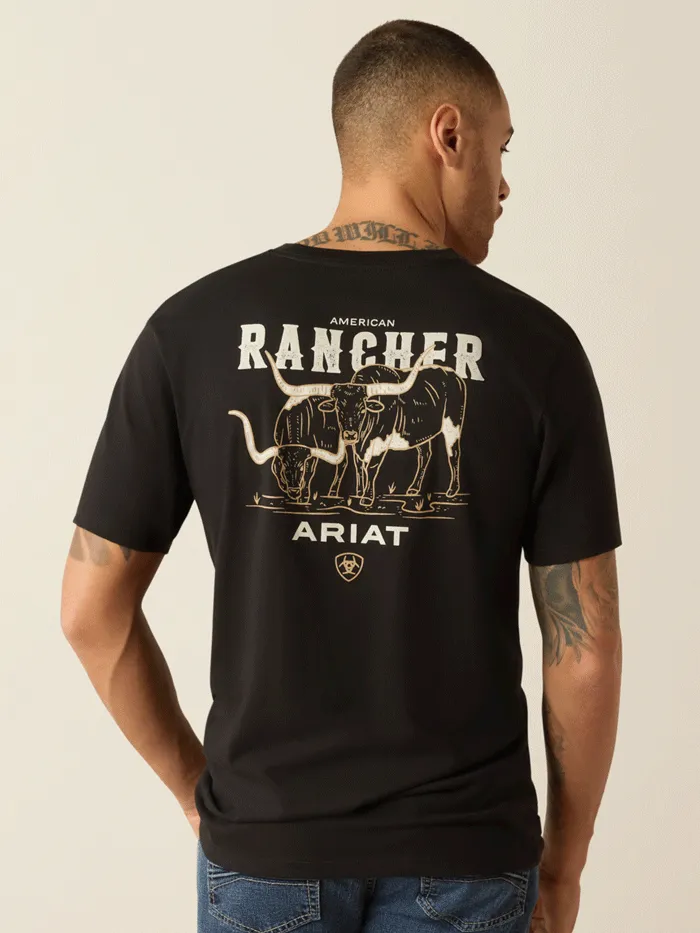 Ariat 10052018 Mens American Rancher T-Shirt Black