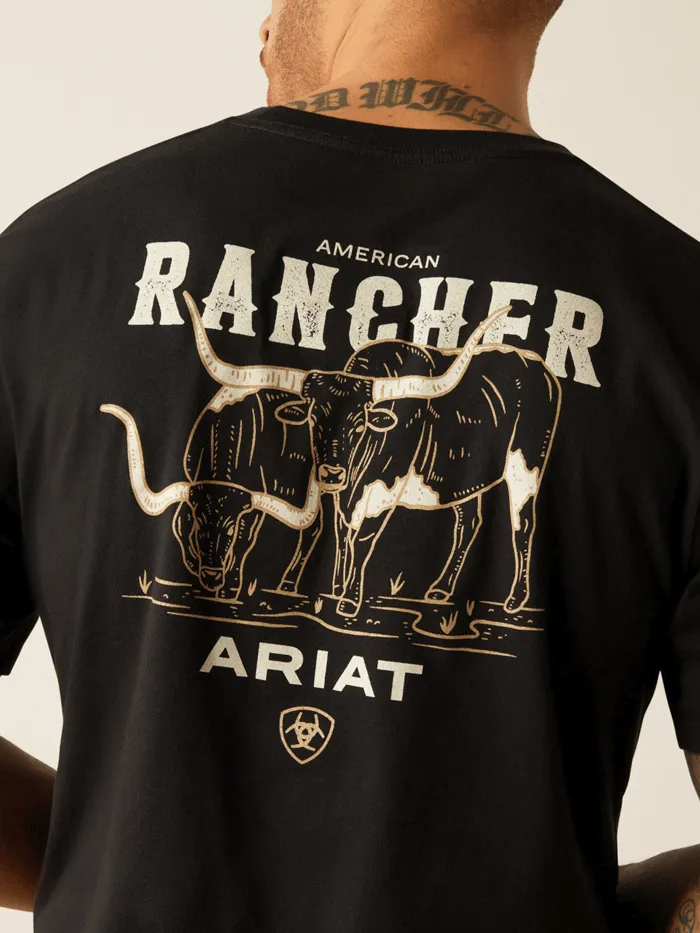 Ariat 10052018 Mens American Rancher T-Shirt Black
