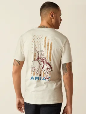 Ariat 10052507 Mens Rodeo Proud T-Shirt Oatmeal Heather Ariat 10052507 Mens Rodeo Proud T-Shirt Oatmeal Heather