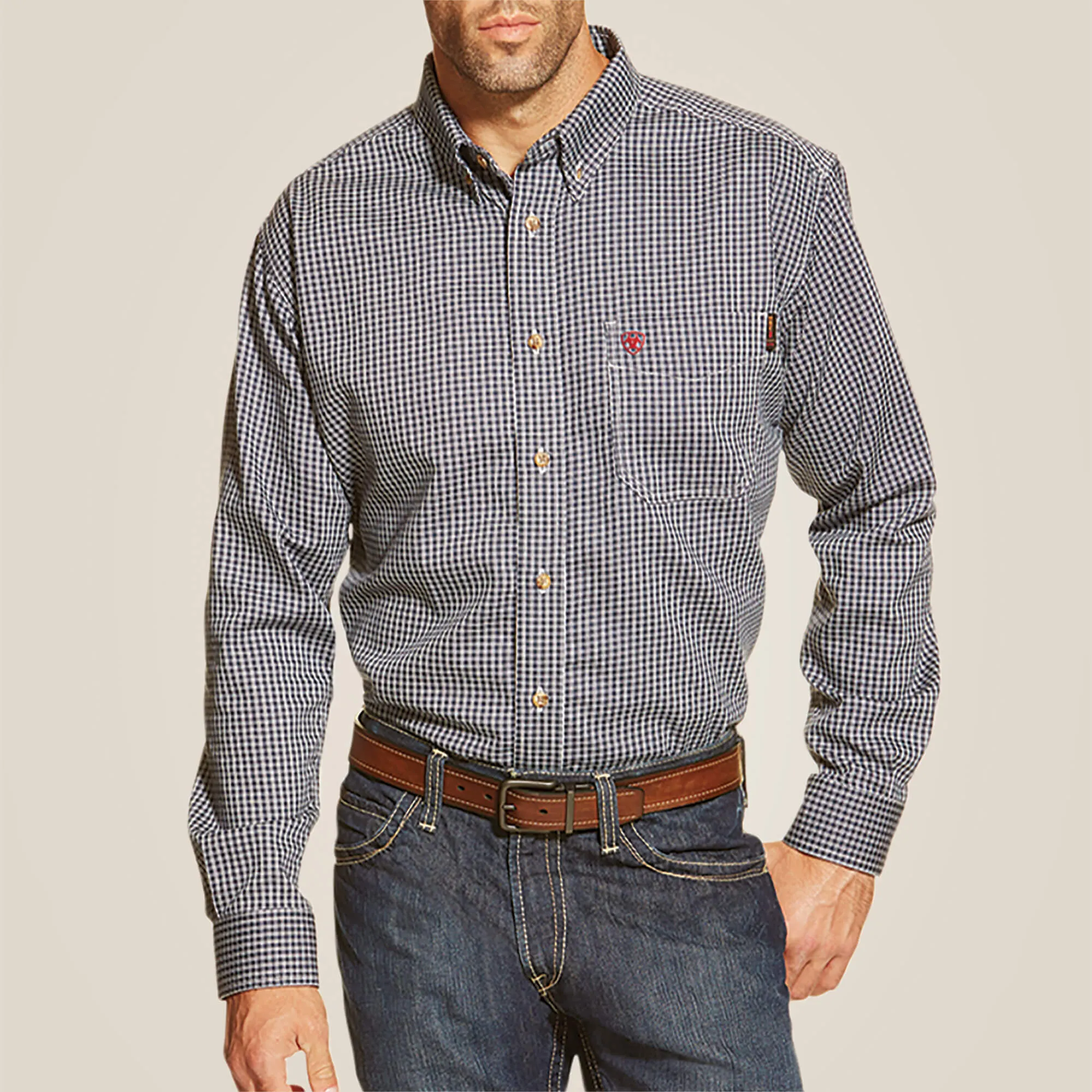Ariat FR Blue Multi Plaid Work Shirt #10013513