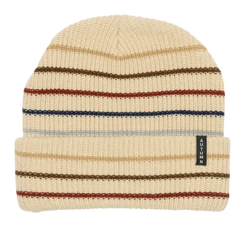 AUTUMN - MULTI STRIPE BEANIE NATURAL