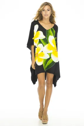 Back From Bali Womens Short Floral Beach Swimsuit Cover Up Caftan Dress Poncho Back From Bali Womens Short Floral Beach Swimsuit Cover Up Caftan Dress Poncho