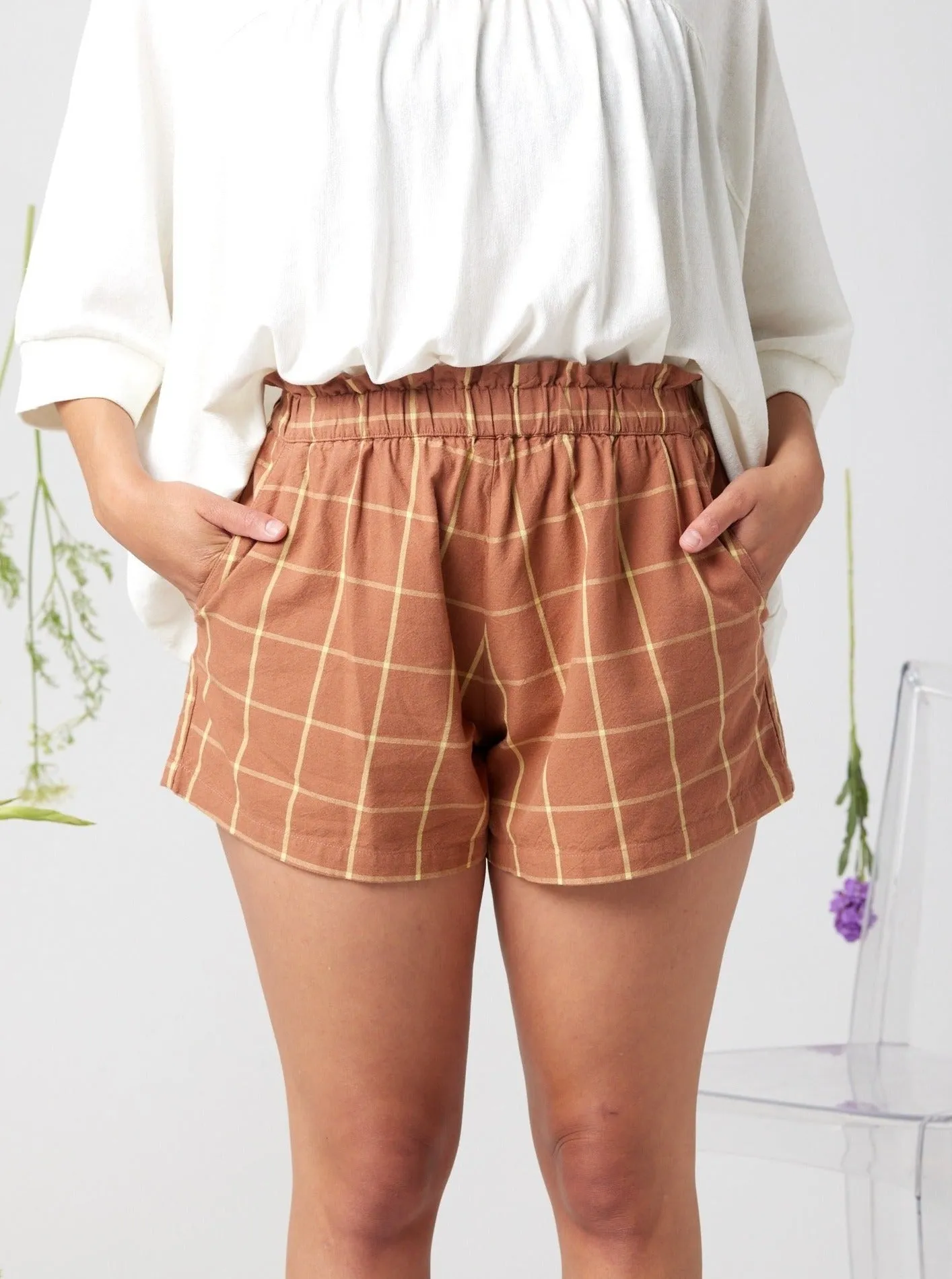 Belle Short - Walnut Plaid