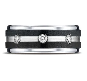 Benchmark Cobalt Men's Diamond Wedding Band