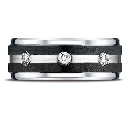 Benchmark Cobalt Men's Diamond Wedding Band