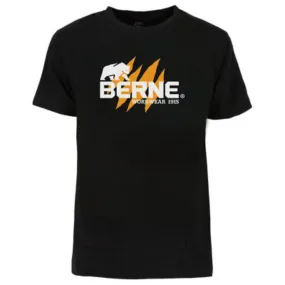 Berne Mens Black 100% Cotton Claw Mark Graphic Tee S/S Berne Mens Black 100% Cotton Claw Mark Graphic Tee S/S