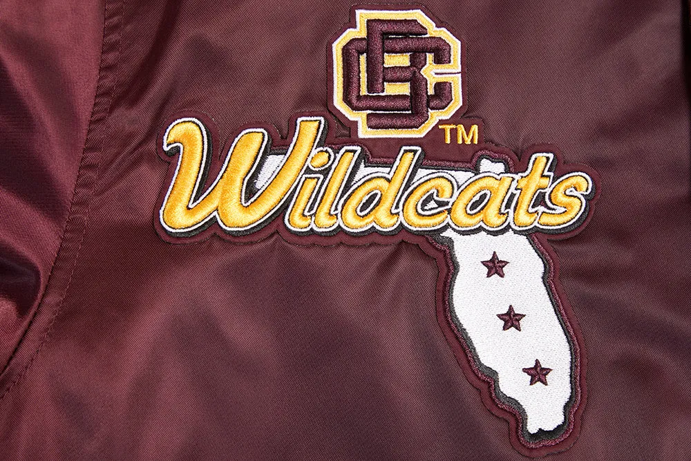 BETHUNE-COOKMAN UNIVERSITY HOMECOMING MEN'S RIB SATIN JACKET (WINE)
