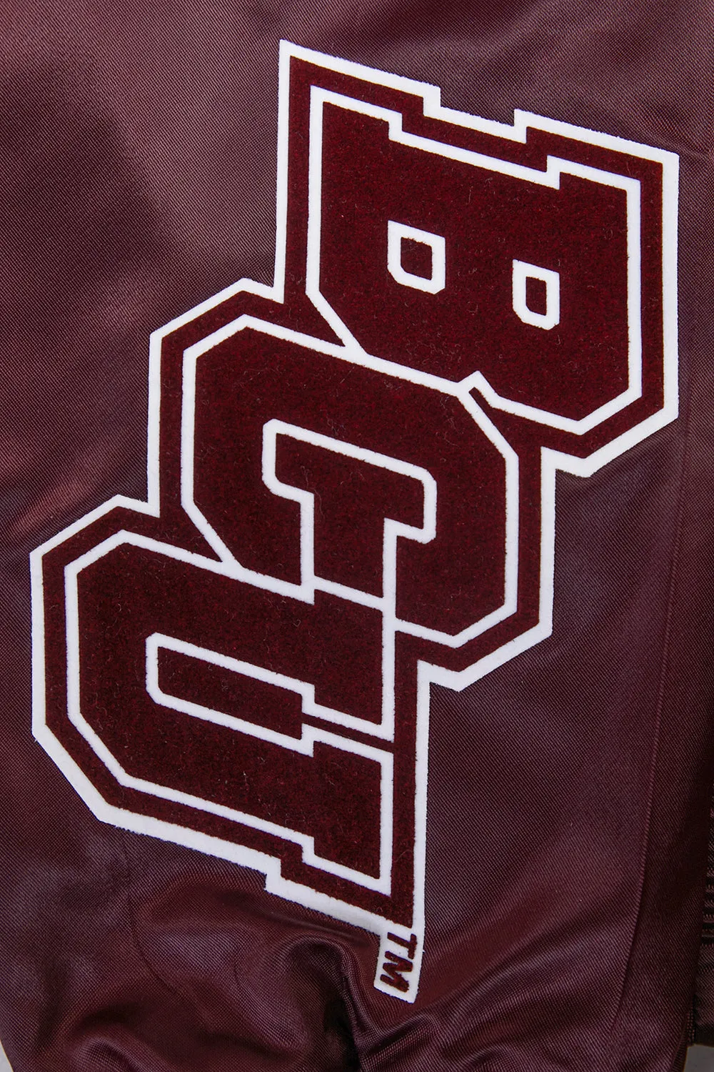 BETHUNE-COOKMAN UNIVERSITY HOMECOMING MEN'S RIB SATIN JACKET (WINE)
