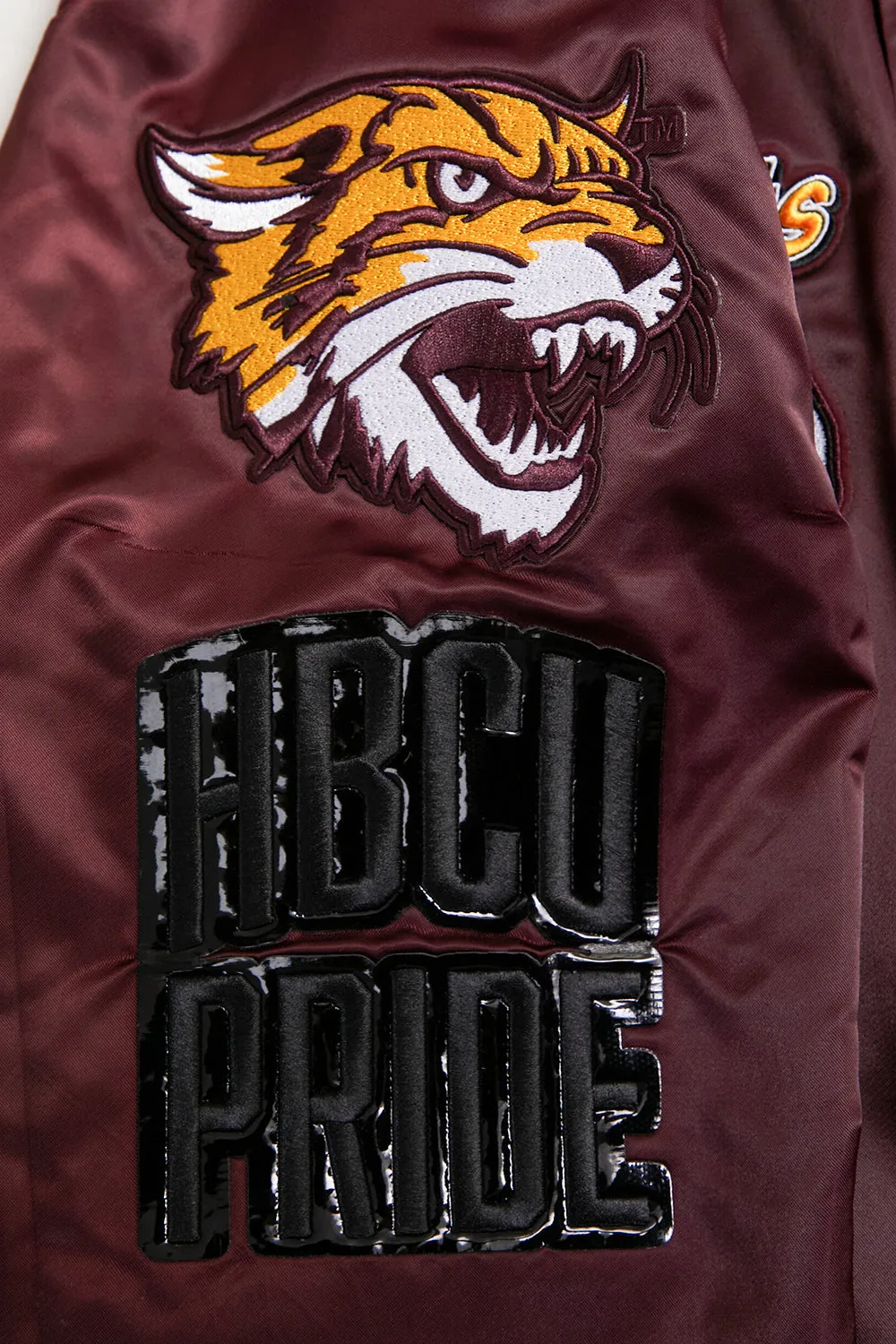 BETHUNE-COOKMAN UNIVERSITY HOMECOMING MEN'S RIB SATIN JACKET (WINE)
