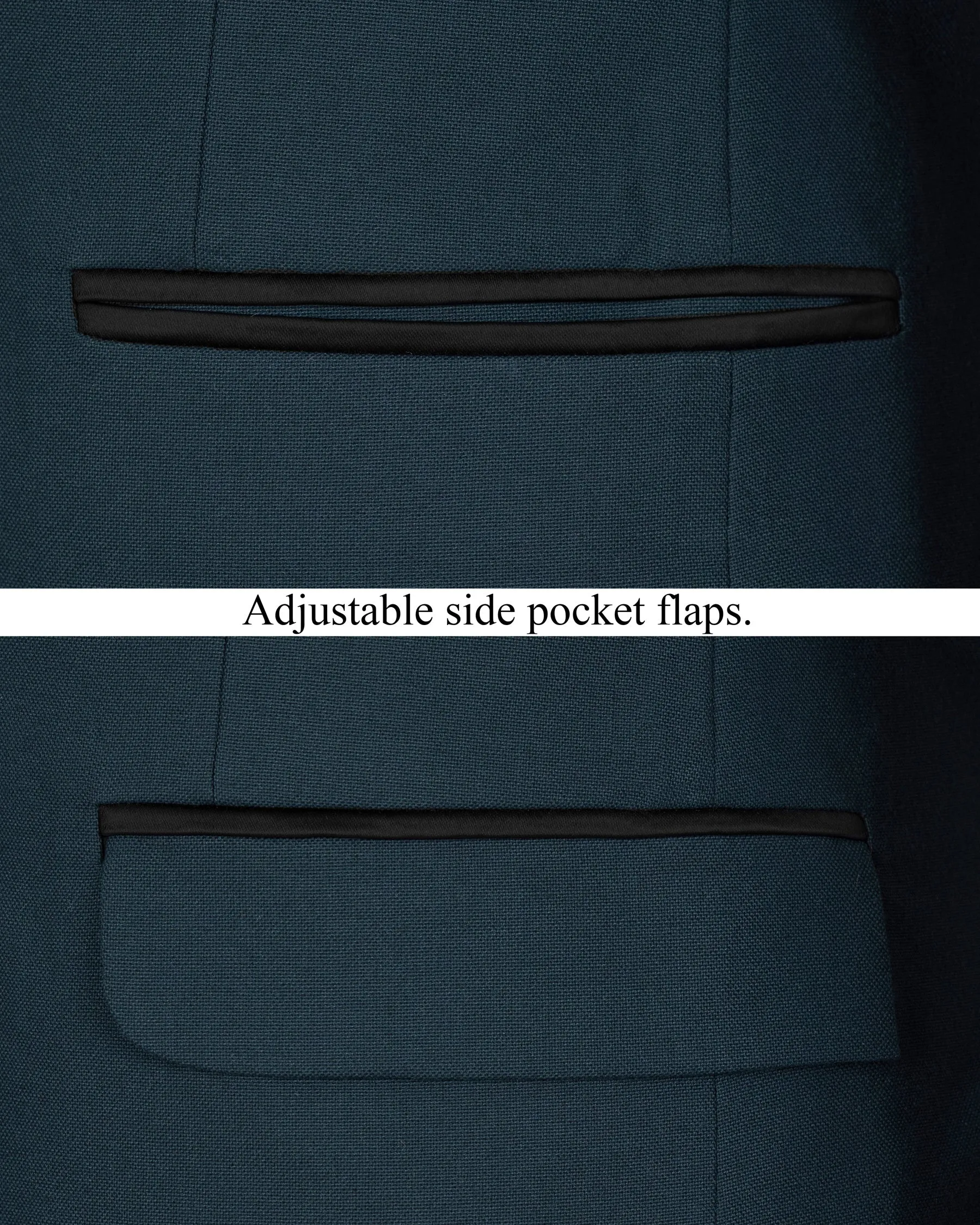 Biscay Blue Wool Rich Tuxedo Suit