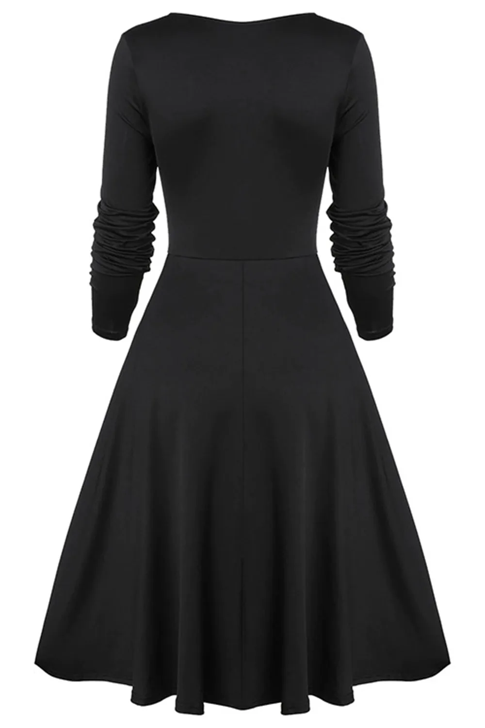 Black and Burgundy Vintage Halloween Dress