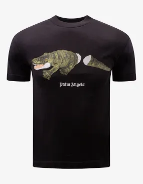 Black Crocodile Print T-Shirt Black Crocodile Print T-Shirt
