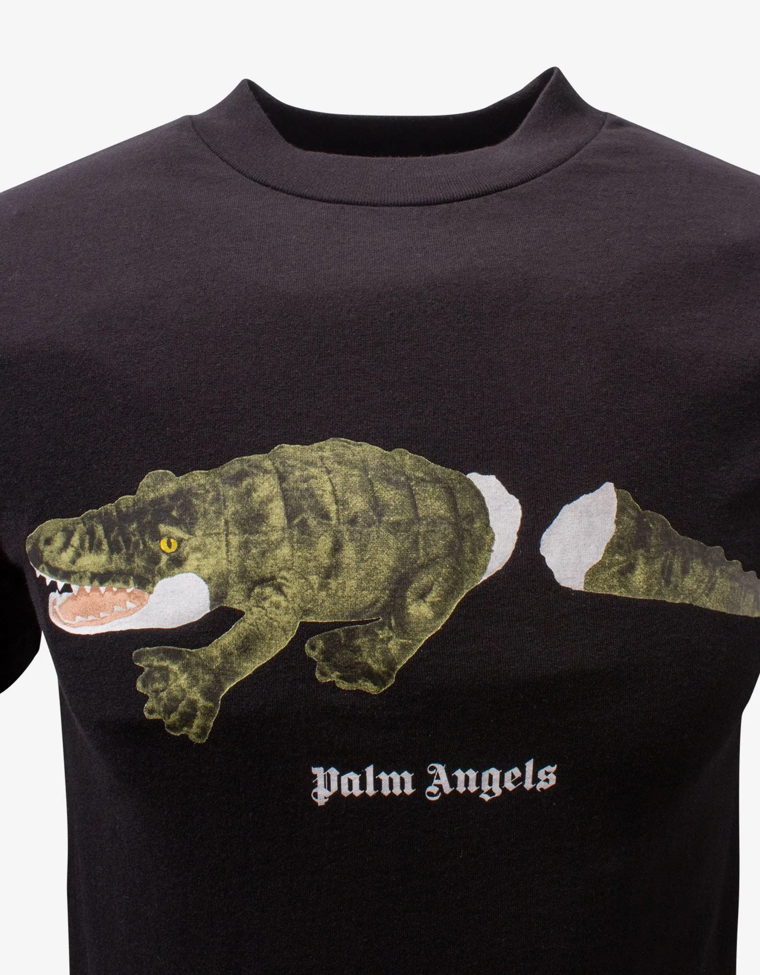 Black Crocodile Print T-Shirt