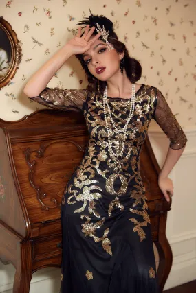 Black Golden Sequins 1920s Dress Black Golden Sequins 1920s Dress
