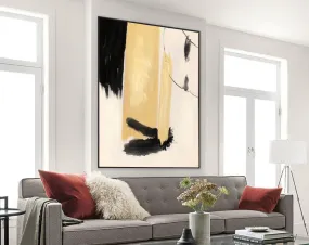 Black White Beige Modern Abstract Painting on Canvas Cp033 Black White Beige Modern Abstract Painting on Canvas Cp033