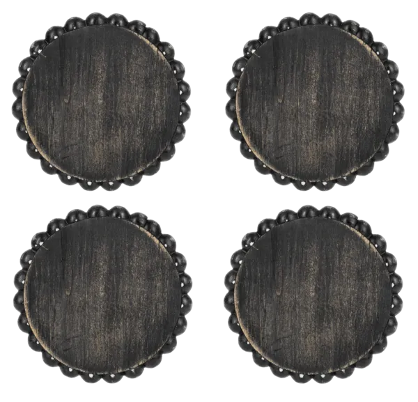 Black Wood Beaded Coasters