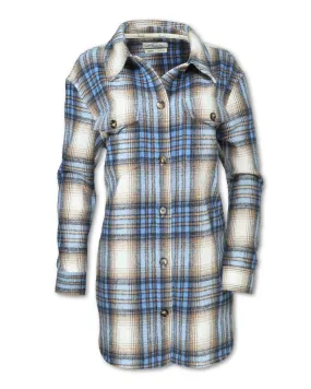 BLUE PLAID SHIRT JACKET BLUE PLAID SHIRT JACKET