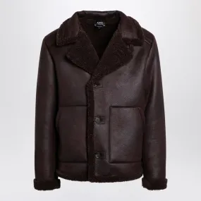 BROWN FAUX LEATHER JACKET BROWN FAUX LEATHER JACKET