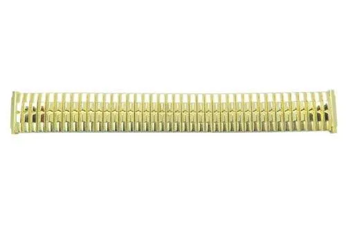 Brushed And Polished Gold Tone 16mm-22mm Expansion Watch Band