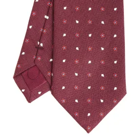 BURGUNDY SARTORIAL COTTON AND SILK TIE BURGUNDY SARTORIAL COTTON AND SILK TIE