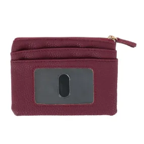 Buxton Women's Solid Color Vegan Leather Large ID Coin Case Buxton Women's Solid Color Vegan Leather Large ID Coin Case
