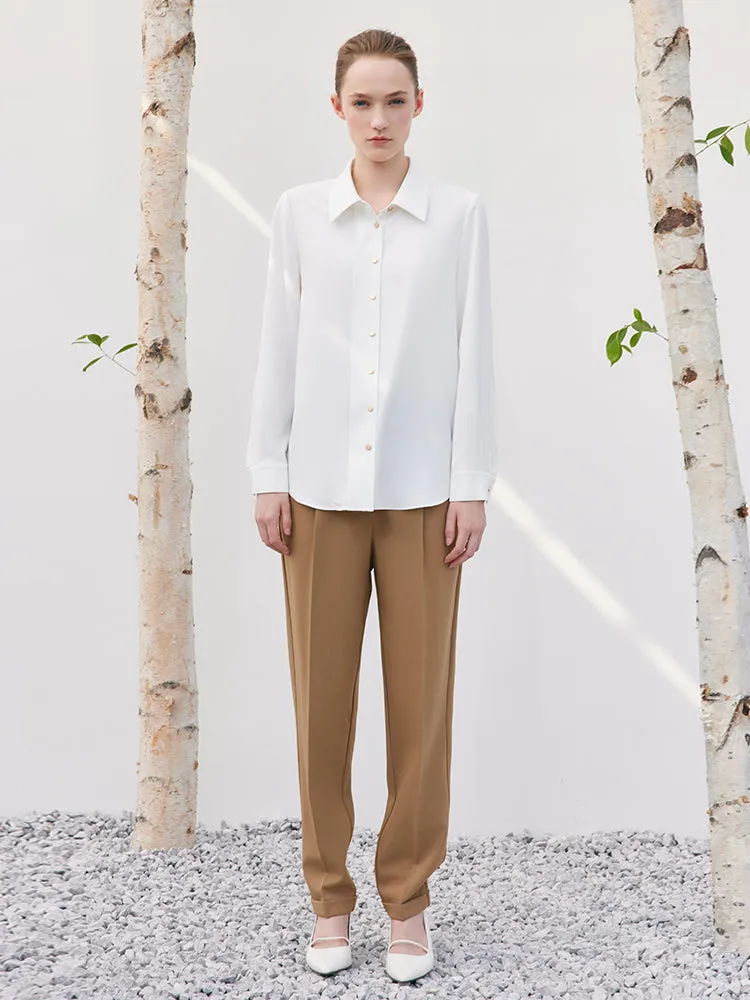 Camel Ankle Length Pants