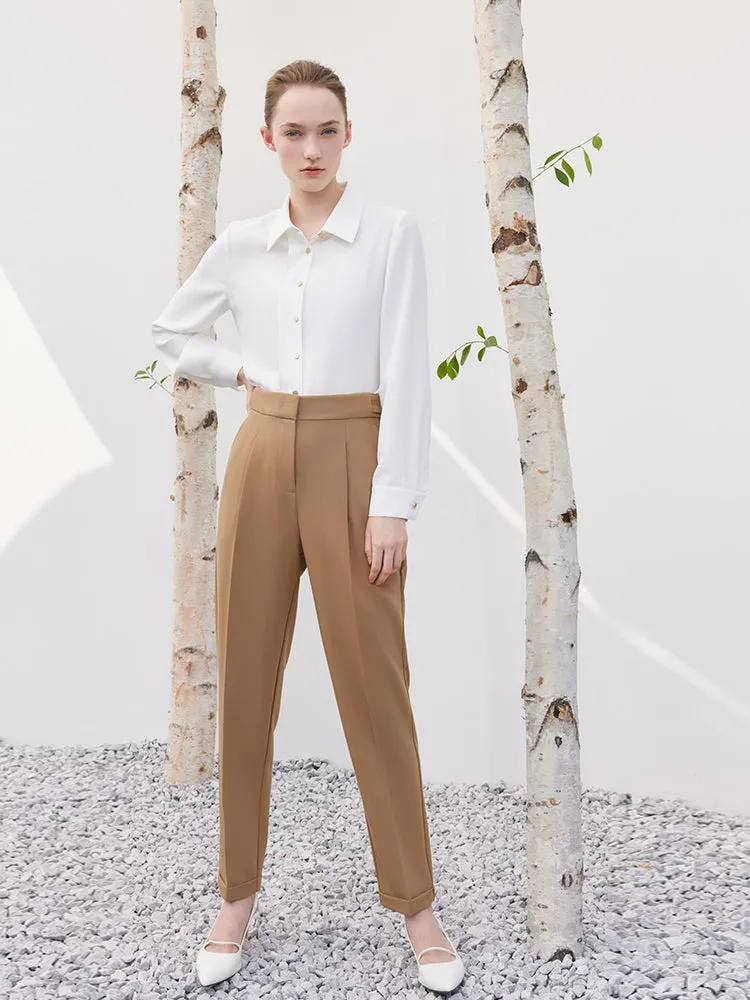 Camel Ankle Length Pants