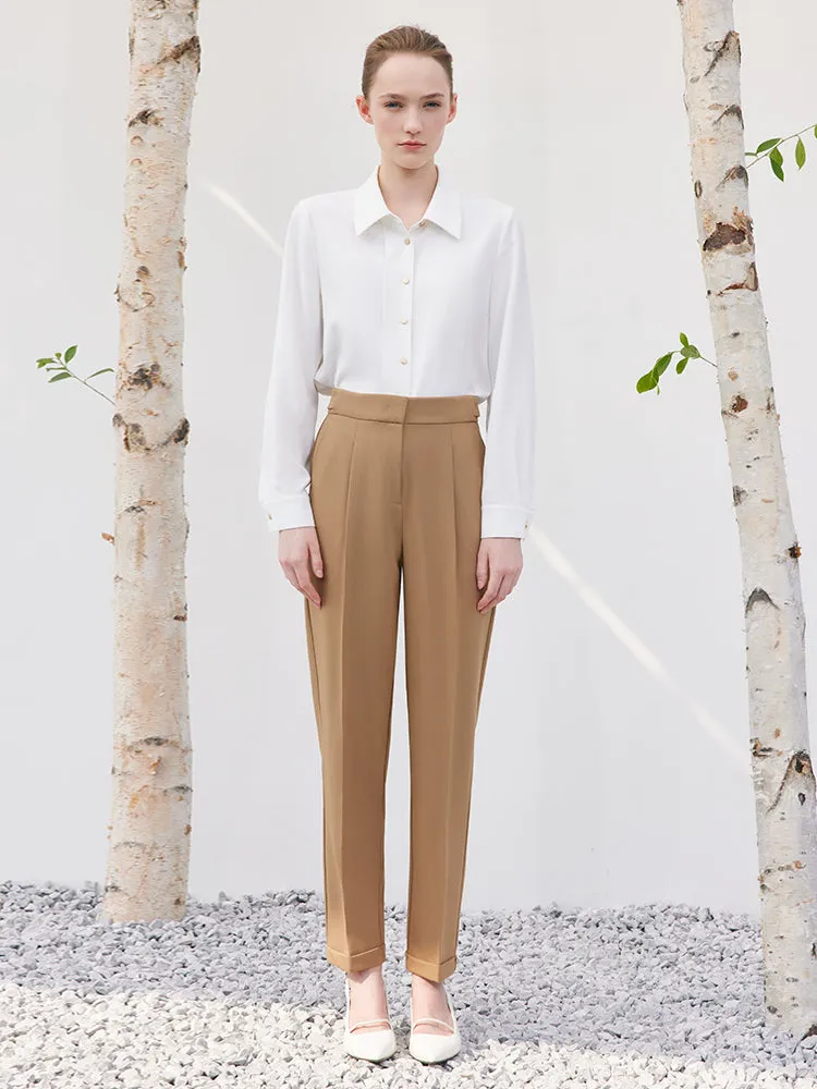 Camel Ankle Length Pants