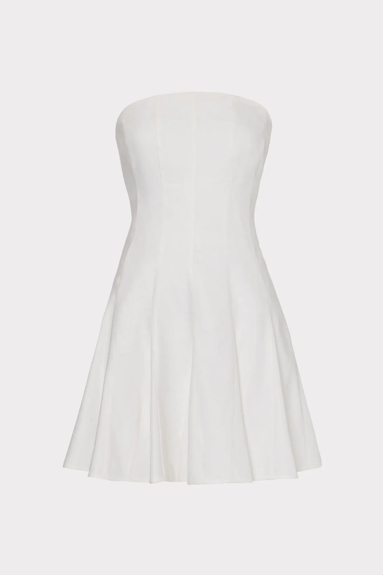 Cameron Solid Linen Strapless Dress