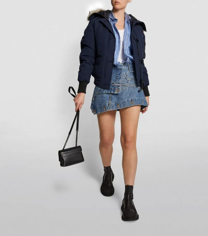 Canada Goose Chilliwack blue fur-trimmed down parka