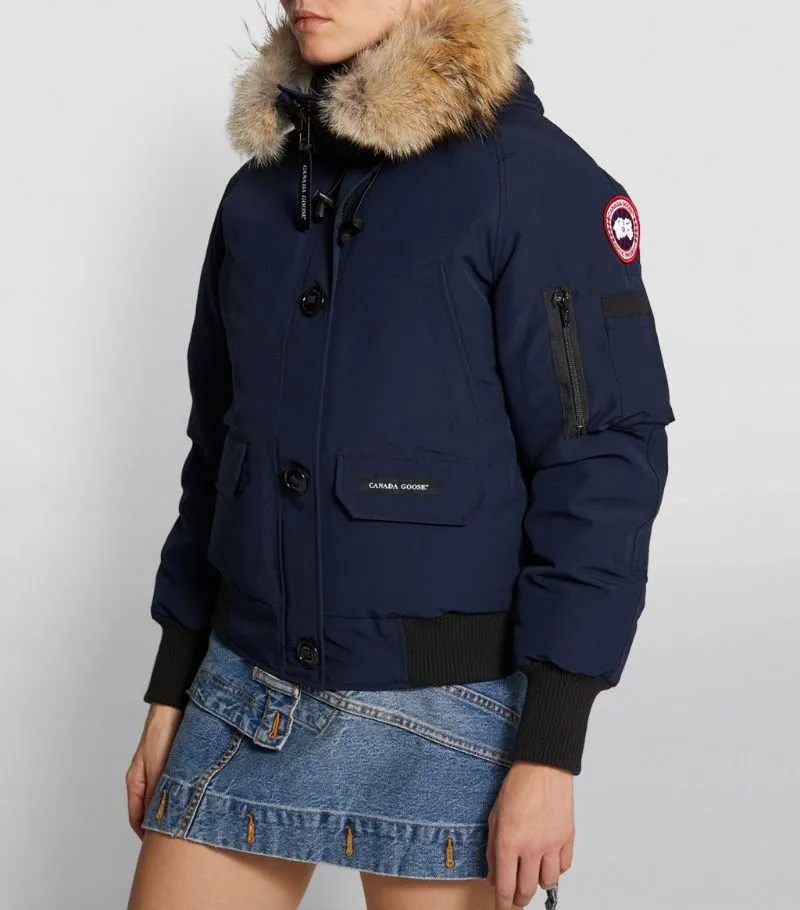 Canada Goose Chilliwack blue fur-trimmed down parka