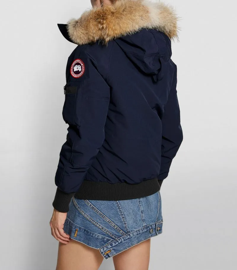 Canada Goose Chilliwack blue fur-trimmed down parka