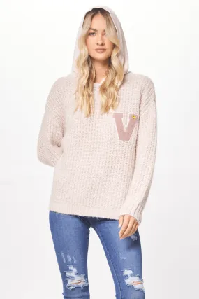 Cannoli Cream Sweater w/ Fleece Hood Cannoli Cream Sweater w/ Fleece Hood