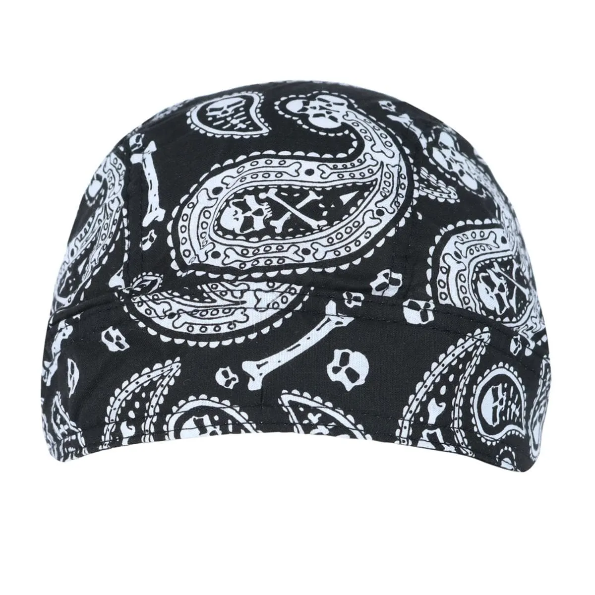Capsmith Men's Danbana Skull Paisley Do Rag Biker Cap